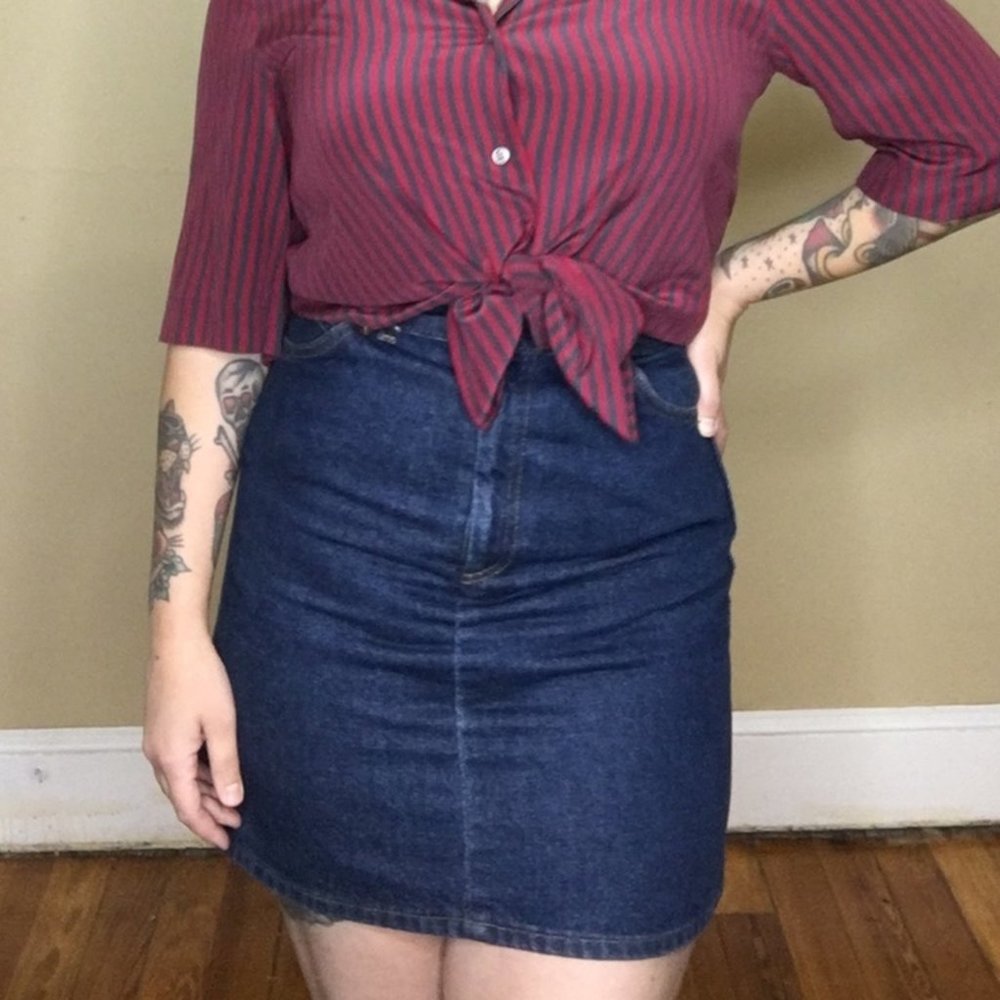 vintage levis denim skirt